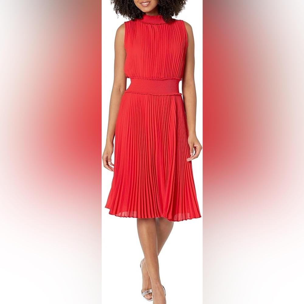 Nanette Lepore Vibrant Red Midi Skirt
